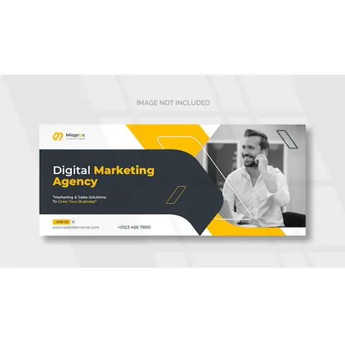 Digital marketing Facebook cover and web banner template