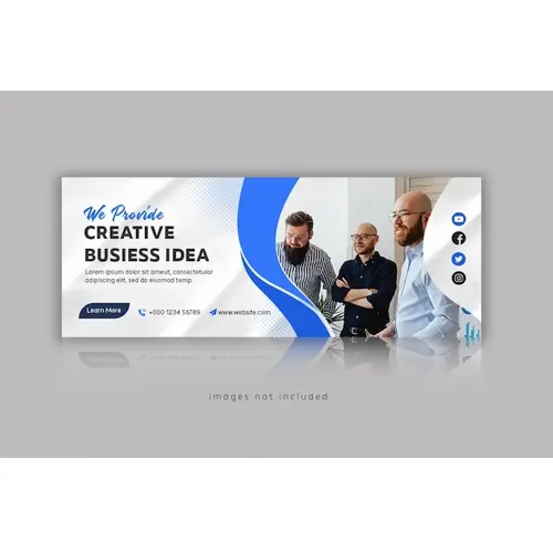 Digital marketing facebook cover and web banner template