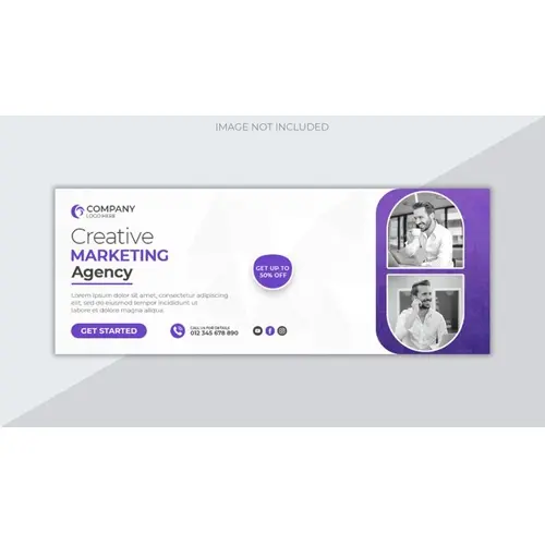Digital marketing facebook cover web banner template