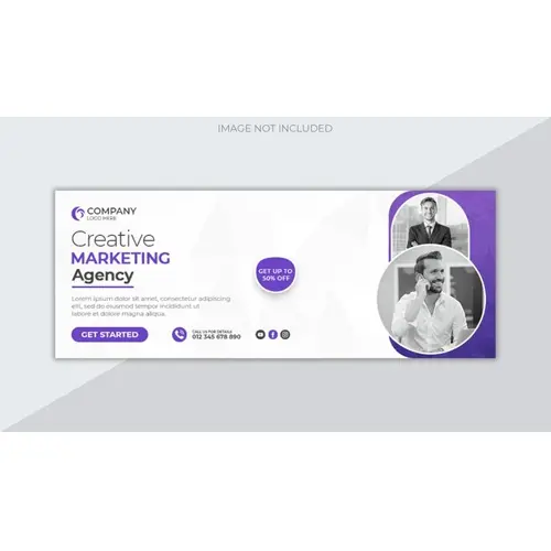 Digital marketing facebook cover web banner template