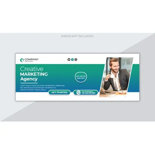 Digital marketing facebook cover web banner template