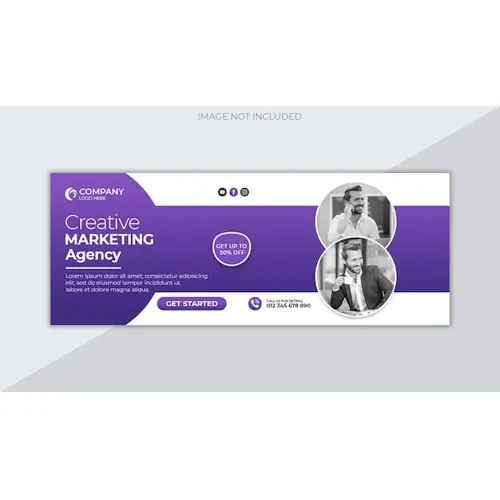 Digital marketing facebook cover web banner template