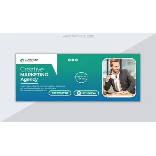 Digital marketing facebook cover web banner template
