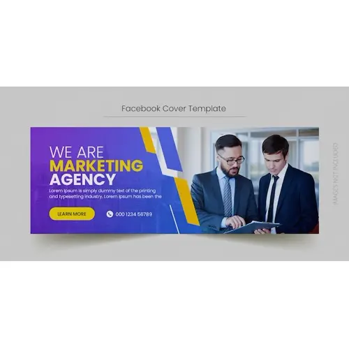 Digital marketing facebook timeline cover and web banner template