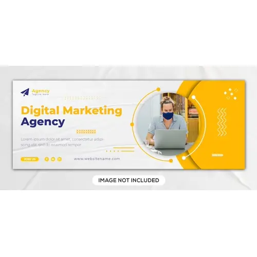 Digital marketing live webinar business promotion and corporate Facebook cover template