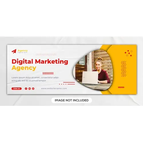 Digital marketing live webinar business promotion and corporate Facebook cover template