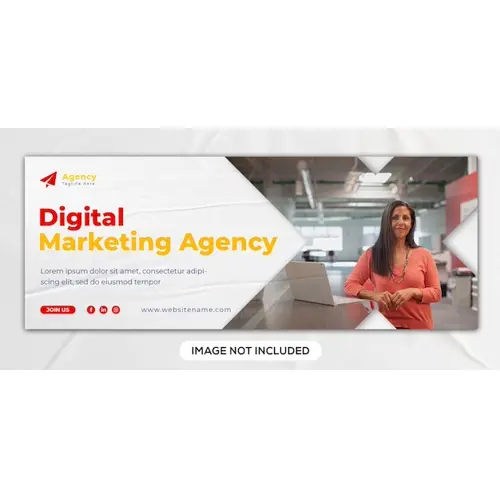 Digital marketing live webinar business promotion and corporate Facebook cover template