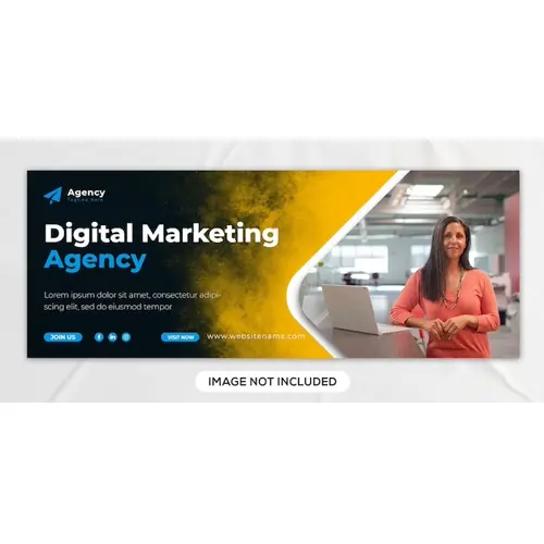 Digital marketing live webinar business promotion and corporate Facebook cover template