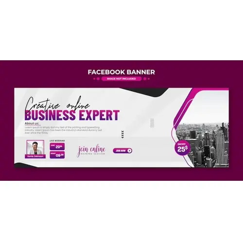 Digital marketing live webinar and corporate facebook cover template