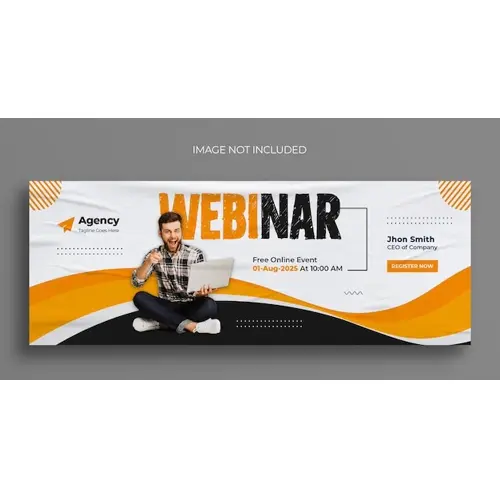 Digital marketing live webinar and corporate facebook cover template