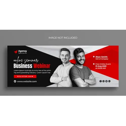 Digital marketing live webinar and corporate facebook cover template