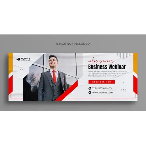 Digital marketing live webinar and corporate facebook cover template