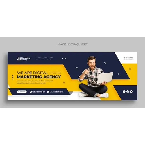 Digital marketing live webinar and corporate Facebook cover template
