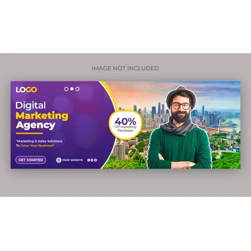 Digital marketing live webinar and corporate facebook cover template