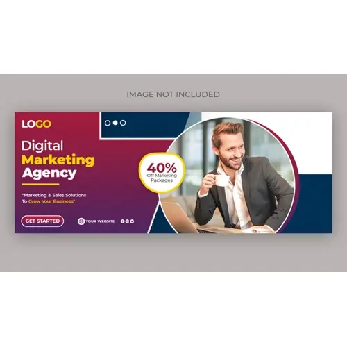Digital marketing live webinar and corporate facebook cover template