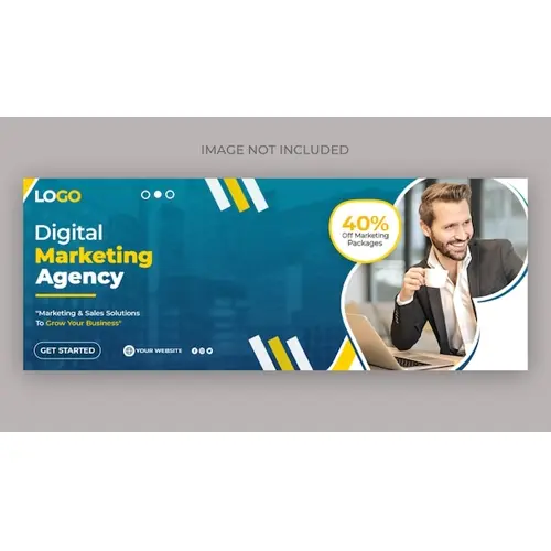 Digital marketing live webinar and corporate facebook cover template