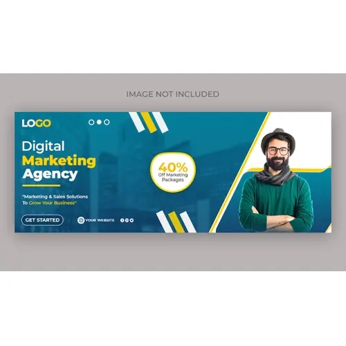 Digital marketing live webinar and corporate facebook cover template