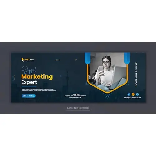 Digital marketing new facebook cover design and new social media post design template