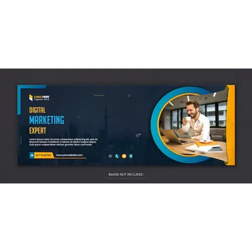 Digital marketing new facebook cover and new social media post design template