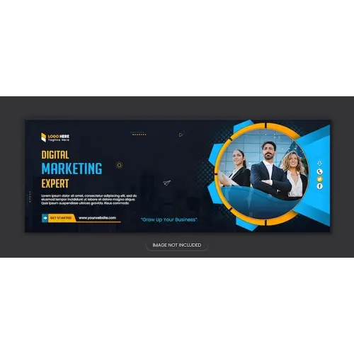 Digital marketing new facebook cover and new social media post design template
