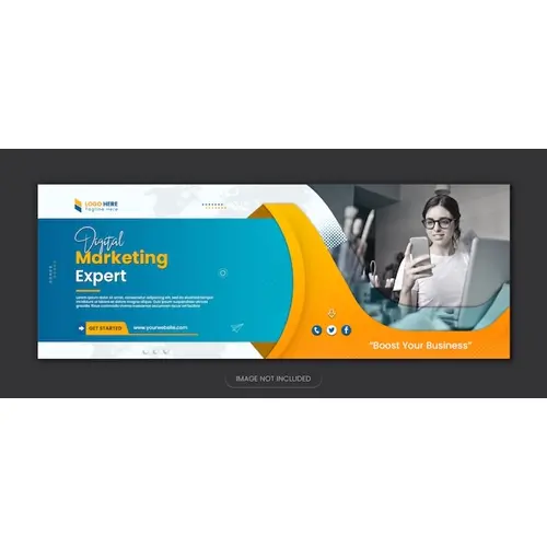 Digital marketing new facebook cover and new social media post design template