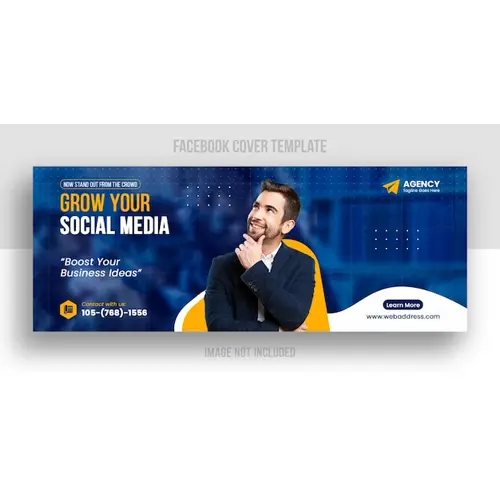 Digital marketing promotion facebook cover template