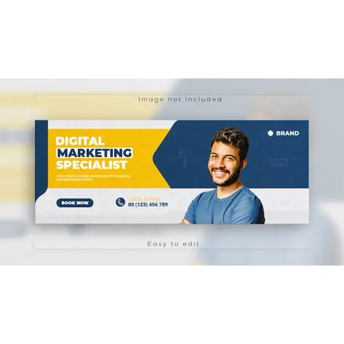 Digital marketing promotion Facebook other social media cover design and web banner template