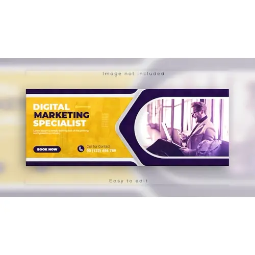 Digital marketing promotion Facebook other social media cover design and web banner template