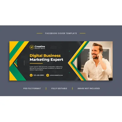 Digital marketing social media facebook cover and corporate web banner design