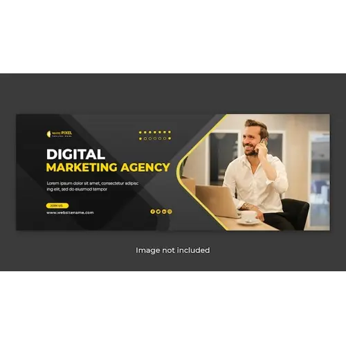 Digital marketing social media facebook cover post design template