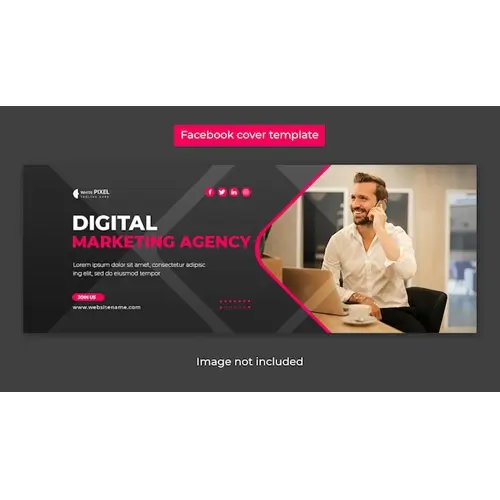 Digital marketing social media facebook cover post design template