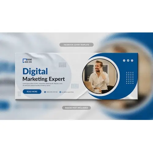 Digital marketing social media facebook cover template