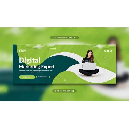 Digital marketing social media facebook cover template