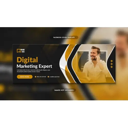 Digital marketing social media facebook cover template