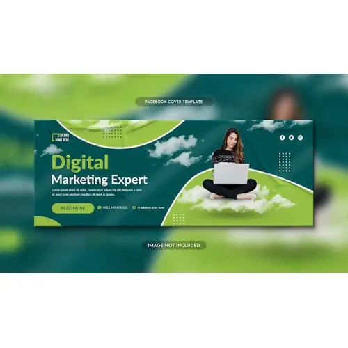 Digital marketing social media facebook cover templatr