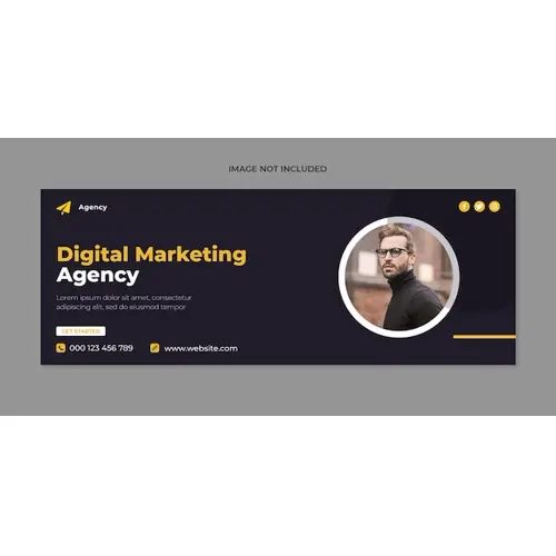 Digital marketing social media facebook cover and web banner template