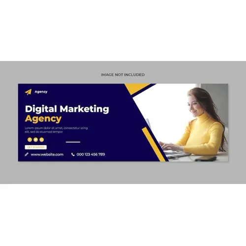 Digital marketing social media facebook cover and web banner template