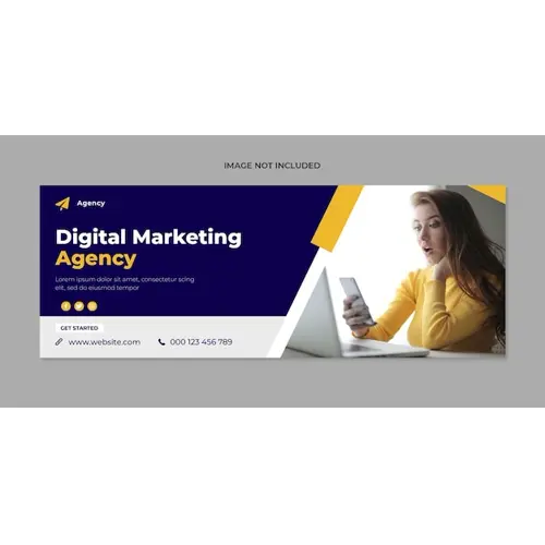 Digital marketing social media facebook cover and web banner template