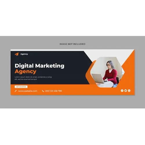 Digital marketing social media facebook cover and web banner template