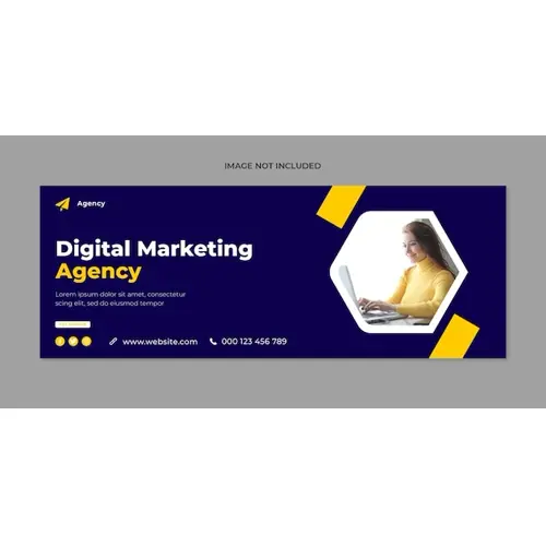 Digital marketing social media facebook cover and web banner template