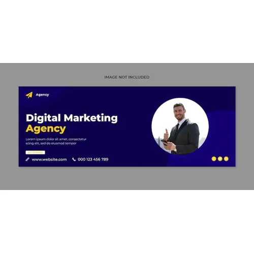 Digital marketing social media facebook cover and web banner template