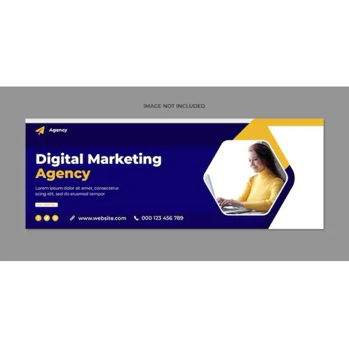 Digital marketing social media facebook cover and web banner template
