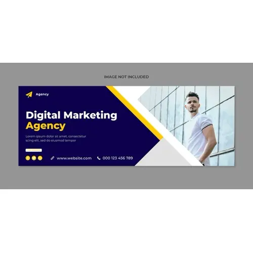 Digital marketing social media facebook cover and web banner template