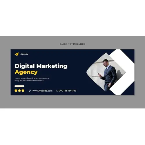 Digital marketing social media facebook cover and web banner template