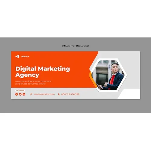 Digital marketing social media facebook cover and web banner template