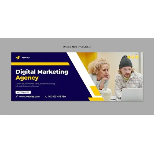 Digital marketing social media facebook cover and web banner template