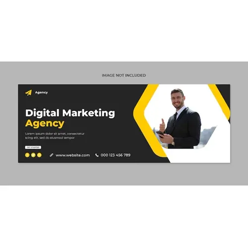 Digital marketing social media facebook cover and web banner template