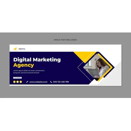 Digital marketing social media facebook cover and web banner template