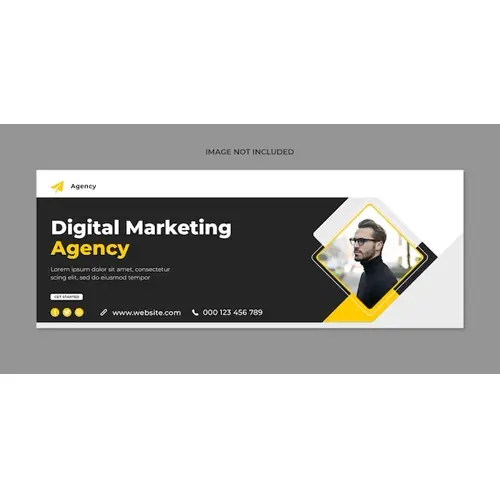 Digital marketing social media facebook cover and web banner template