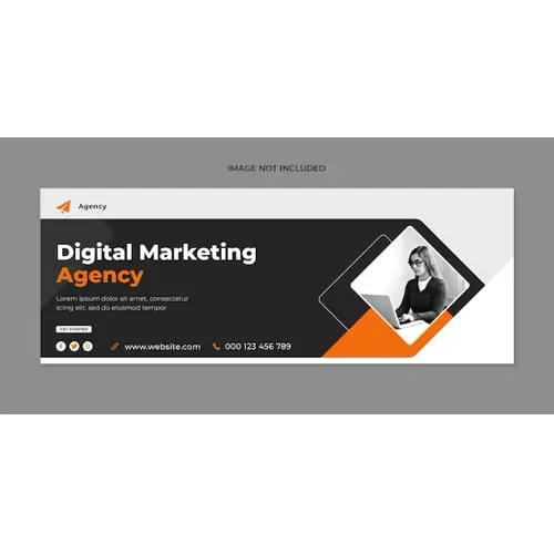 Digital marketing social media facebook cover and web banner template